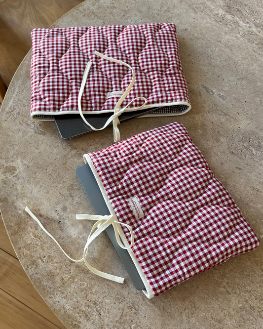 Pochette matelassée vichy