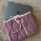 Pochette matelassée vichy
