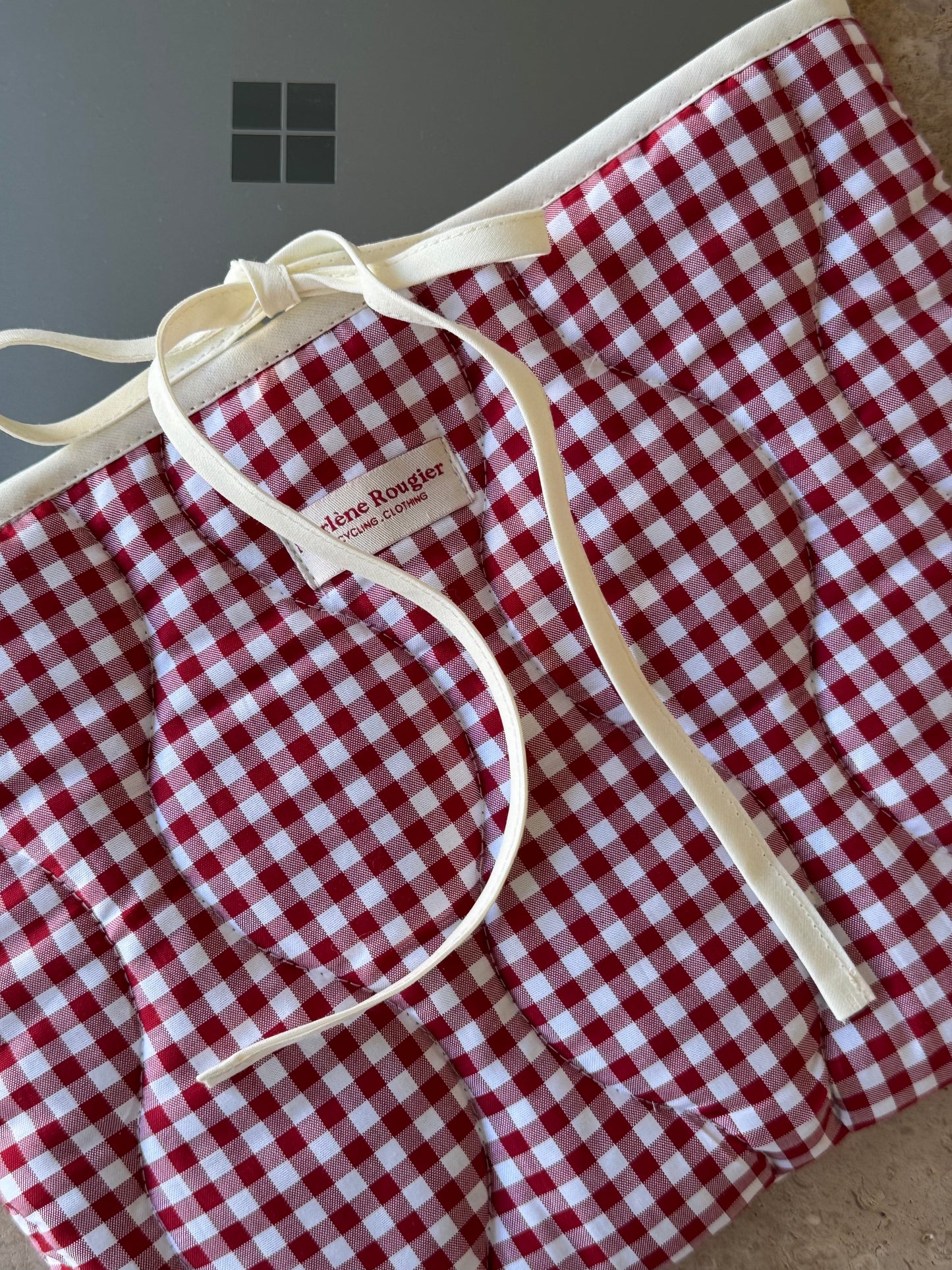 Pochette matelassée vichy