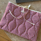 Pochette matelassée vichy
