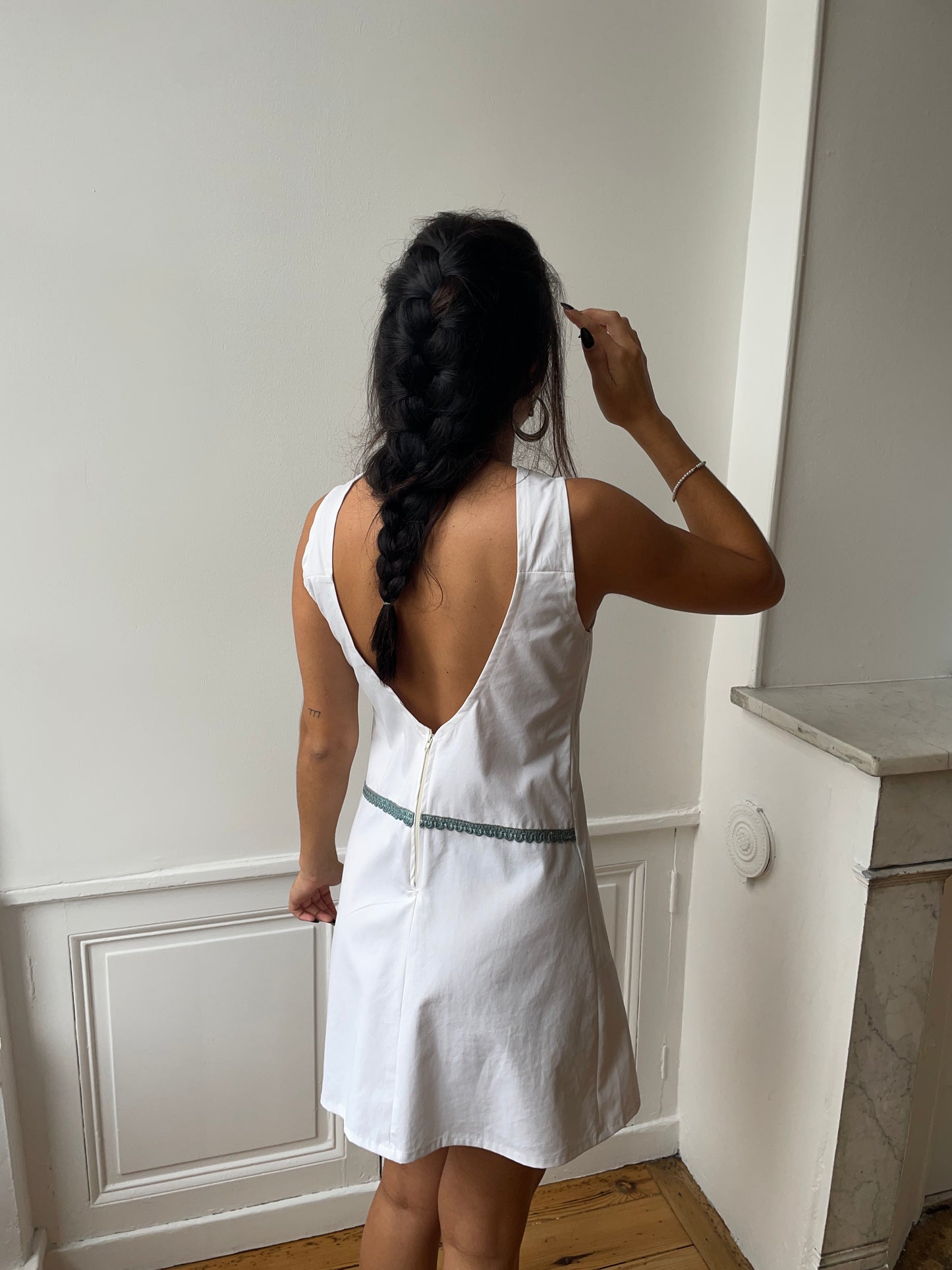 Robe upcyclée blanche