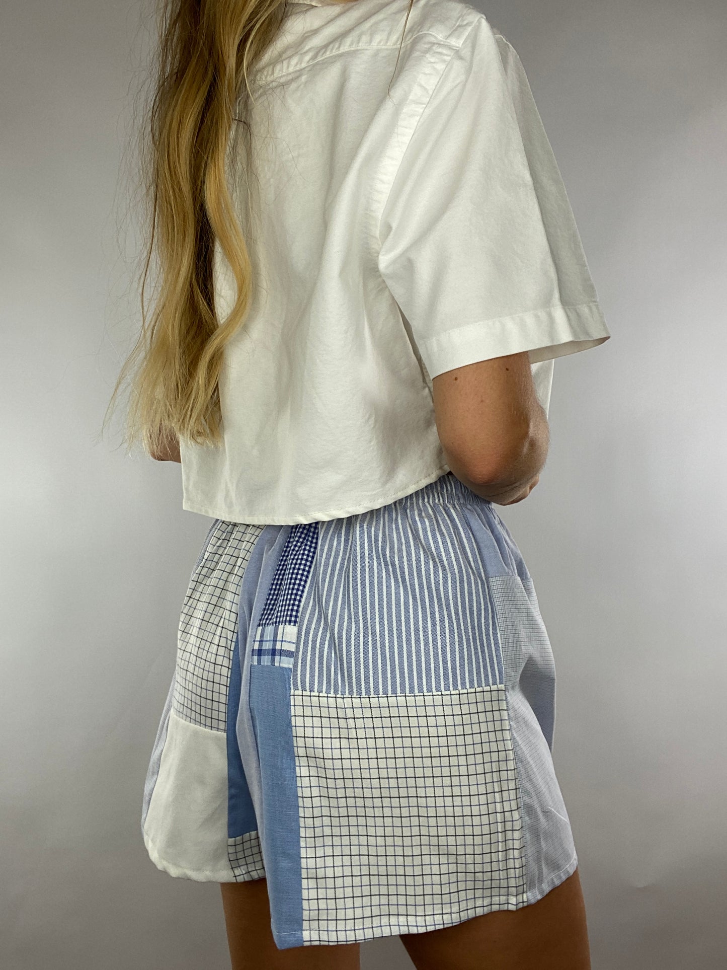 Ensemble upcyclé blanc et patchwork