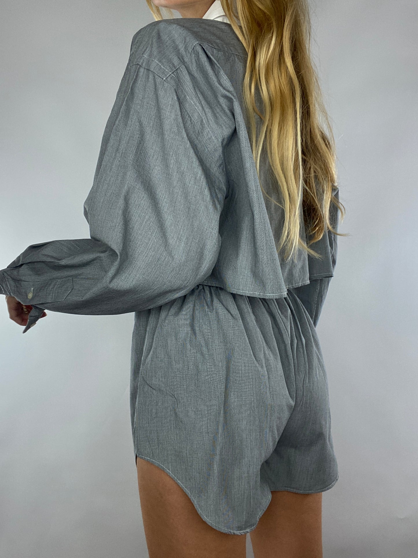 Ensemble upcyclé gris chiné