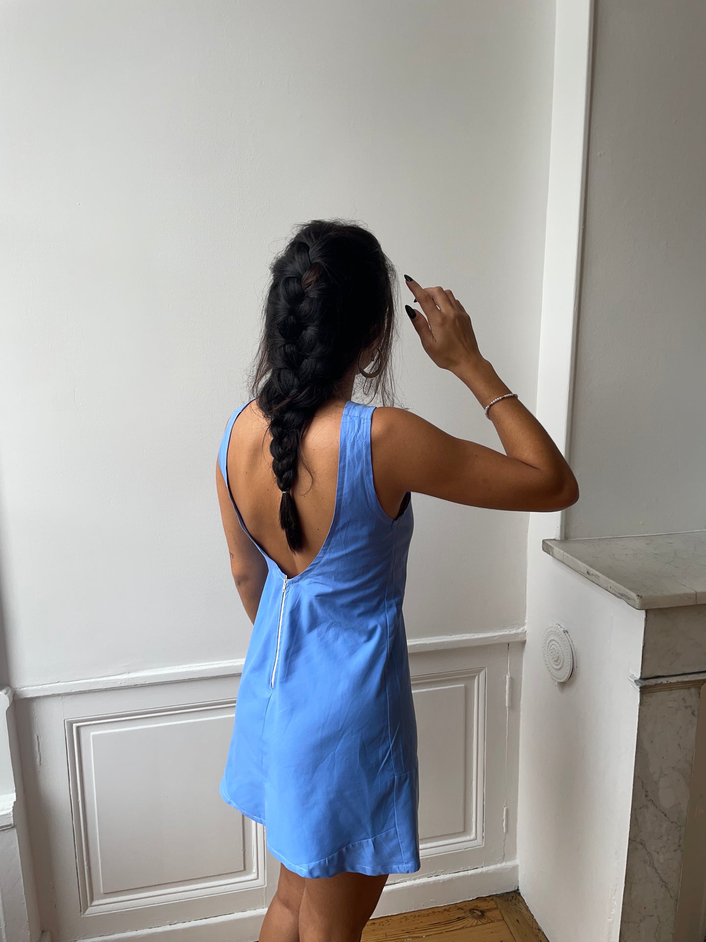 Robe upcyclée bleue