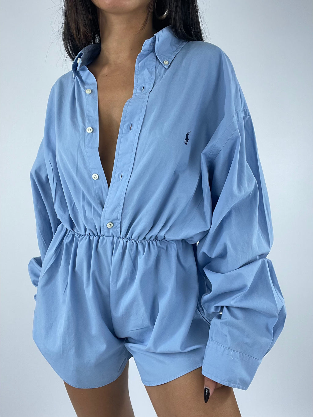 Combinaison upcyclée bleue