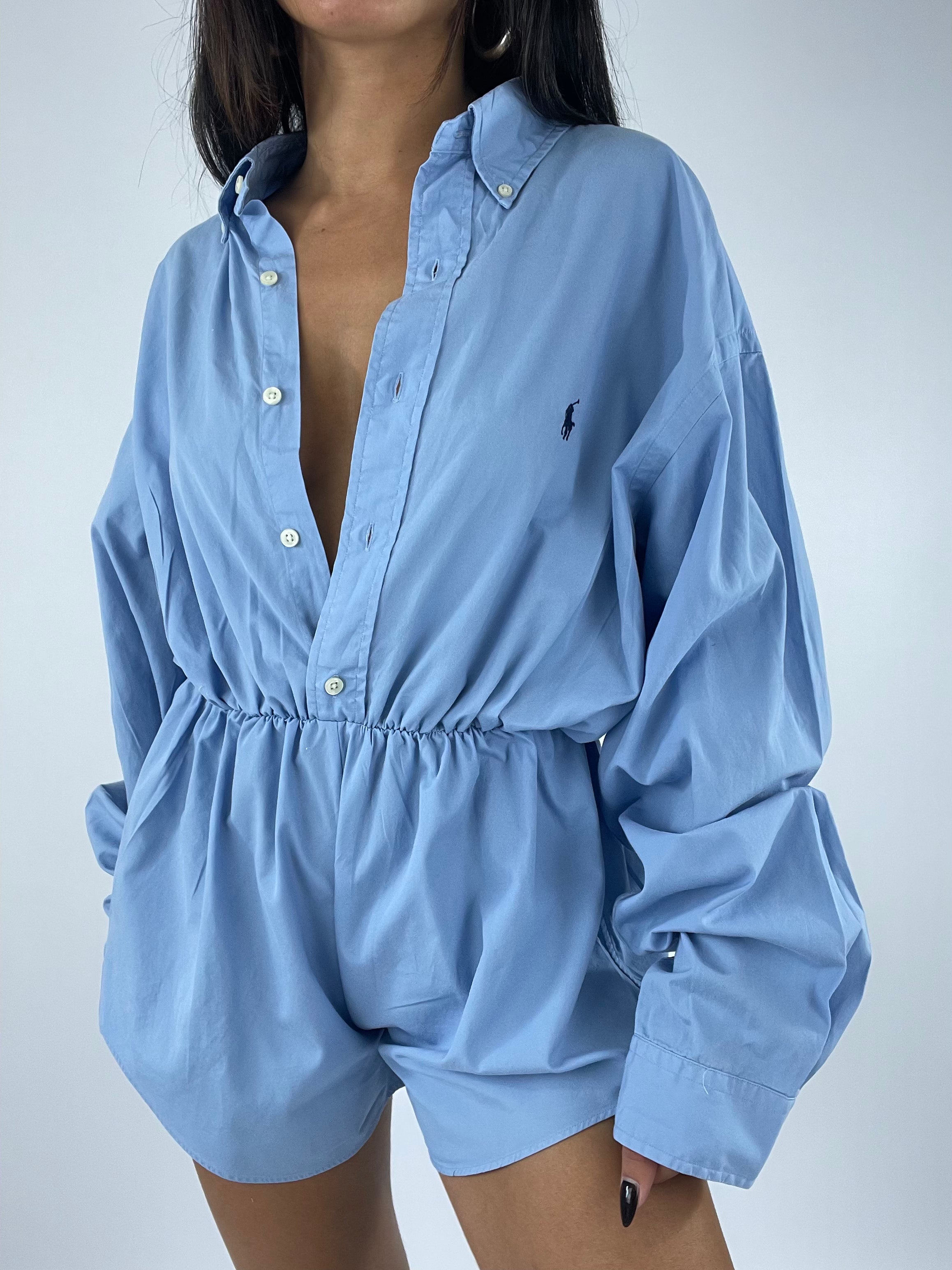 Combinaison upcyclée bleue