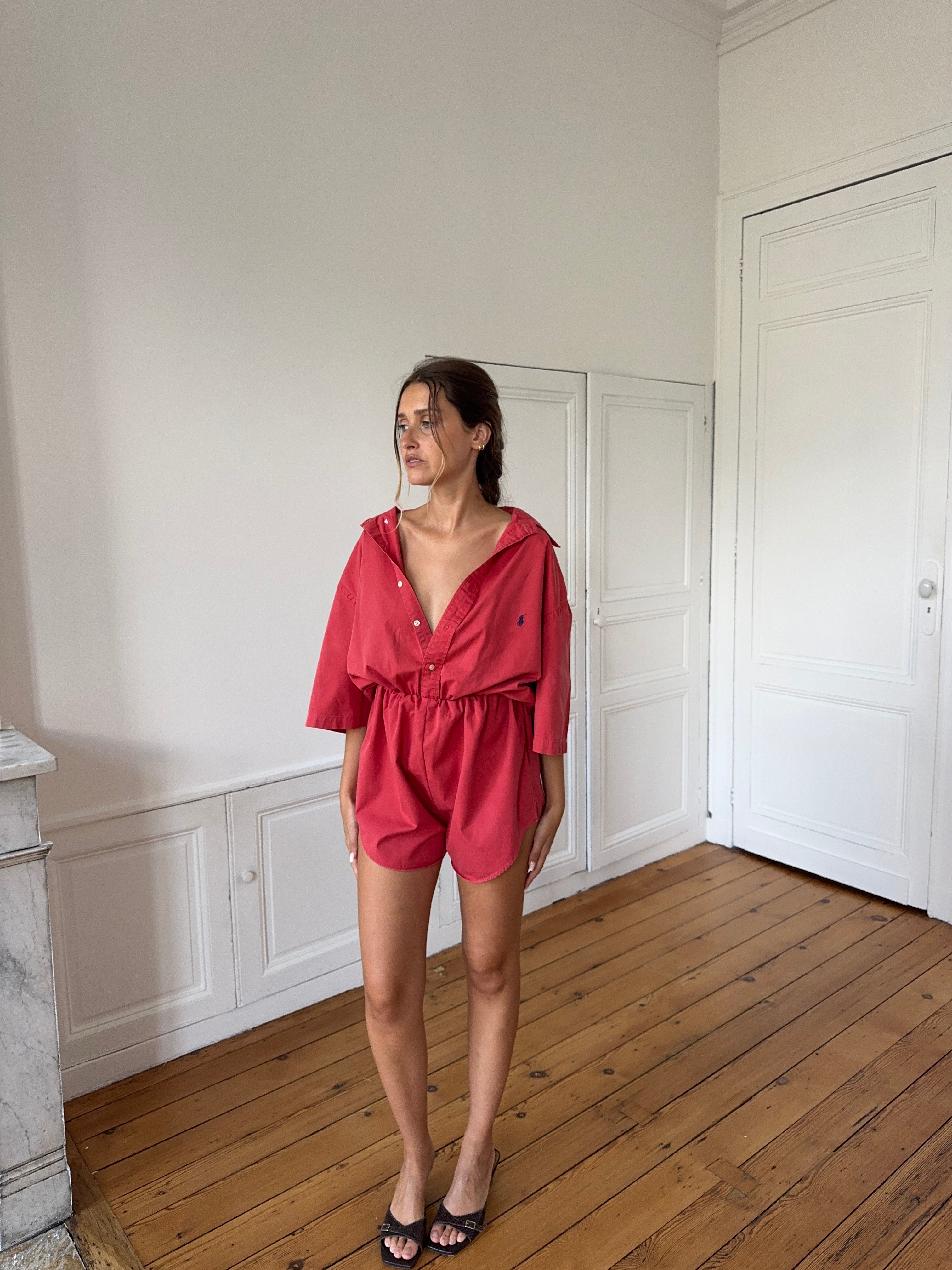Combinaison upcyclée rouge - S/M