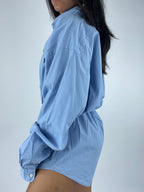 Combinaison upcyclée bleue