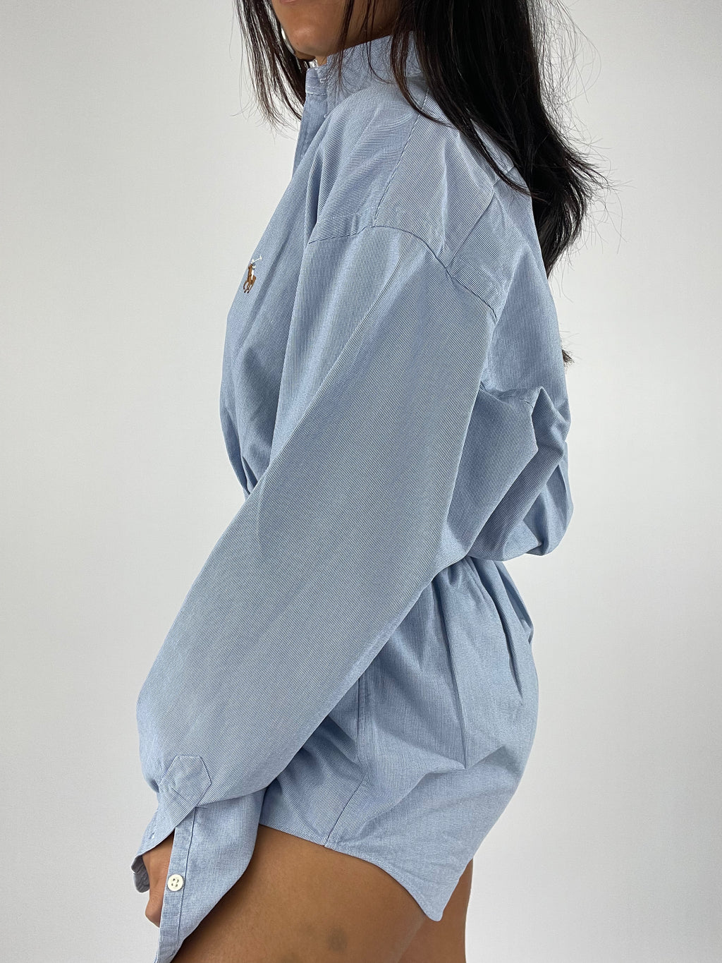 Combinaison upcyclée bleu chiné