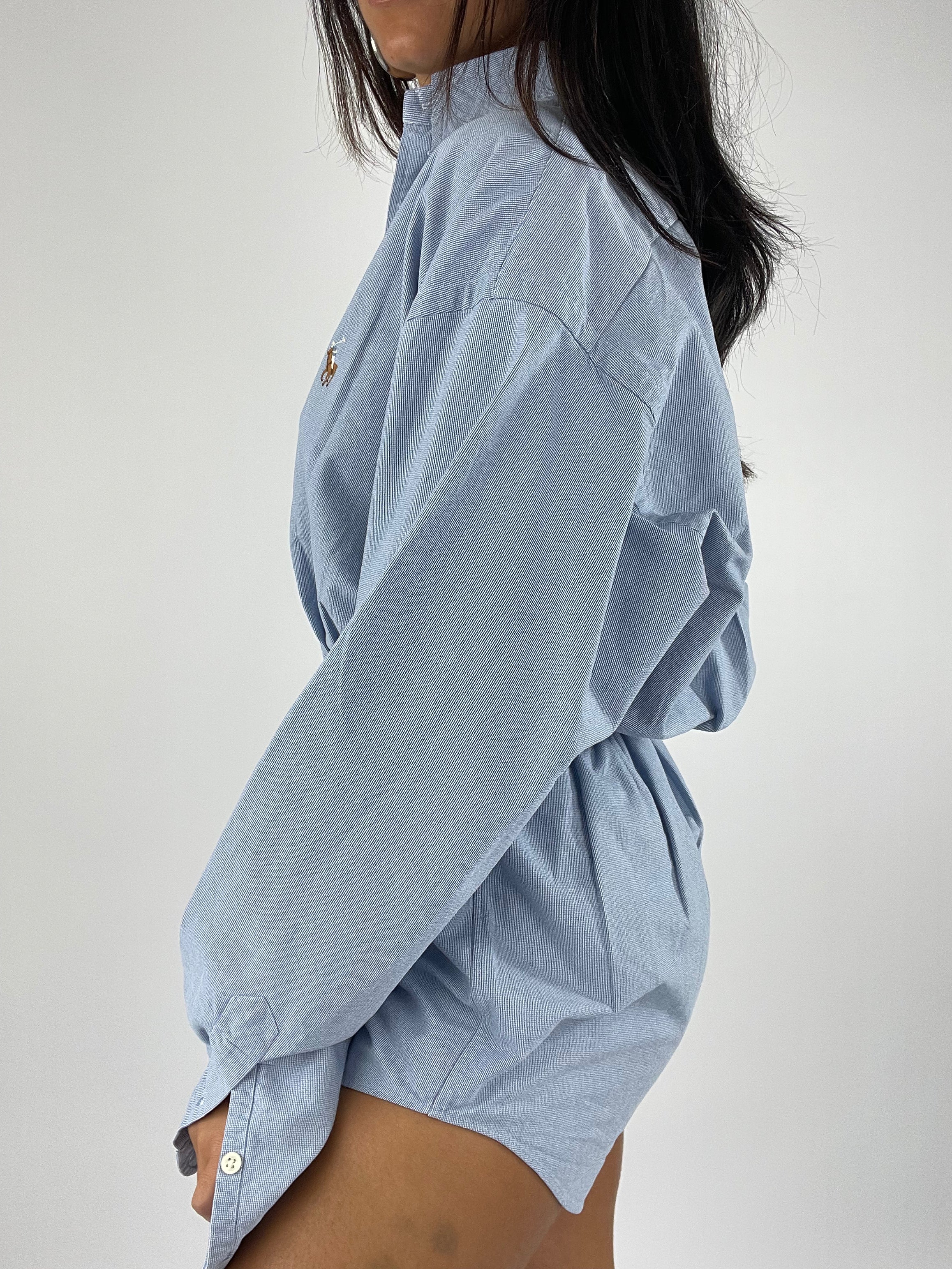 Combinaison upcyclée bleu chiné