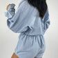 Combinaison upcyclée bleu chiné