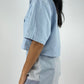 Ensemble upcyclé oxford et patchwork