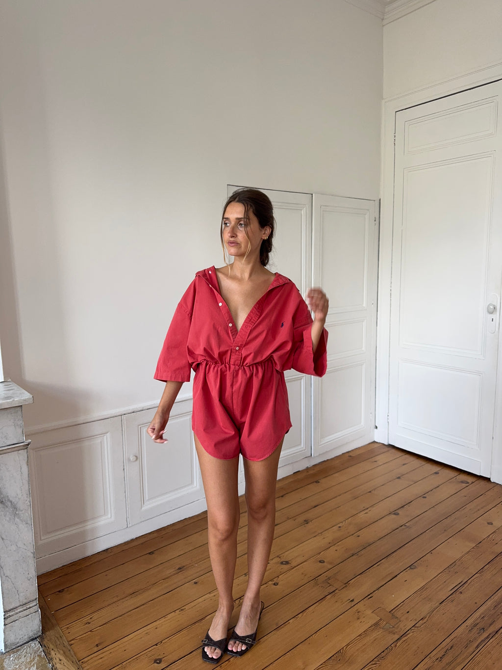 Combinaison upcyclée rouge - S/M