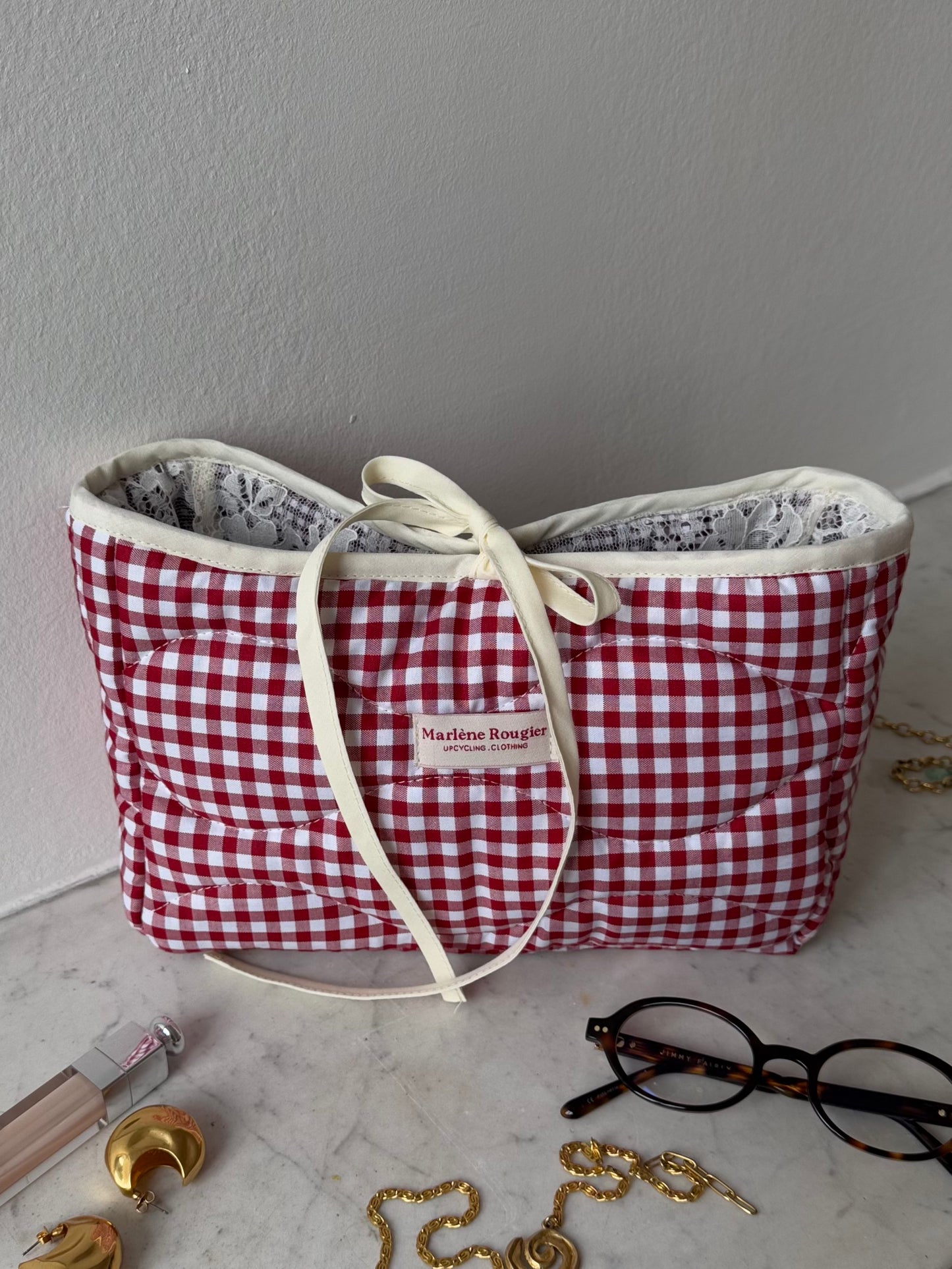 Trousse vichy rouge