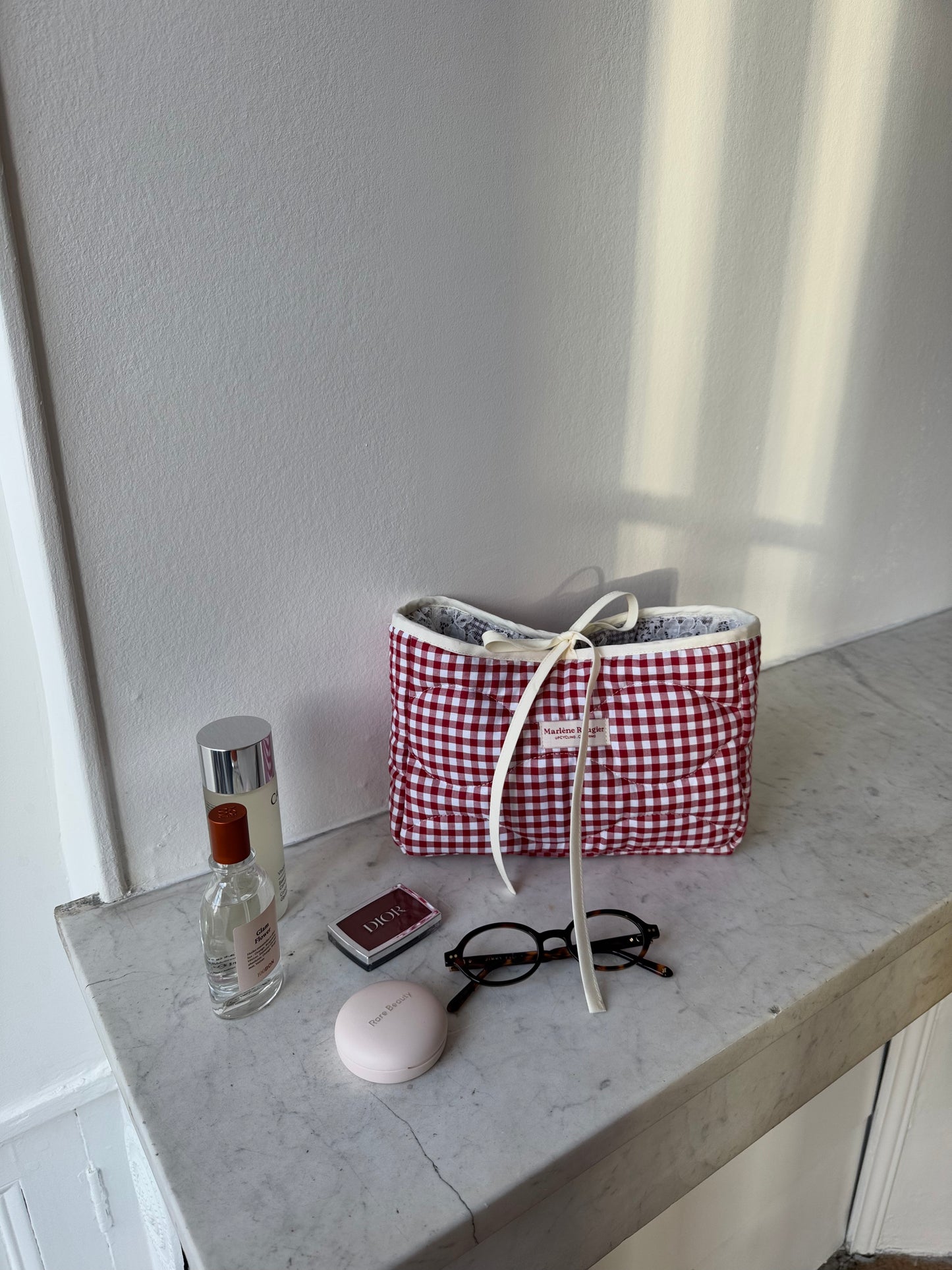 Trousse vichy rouge