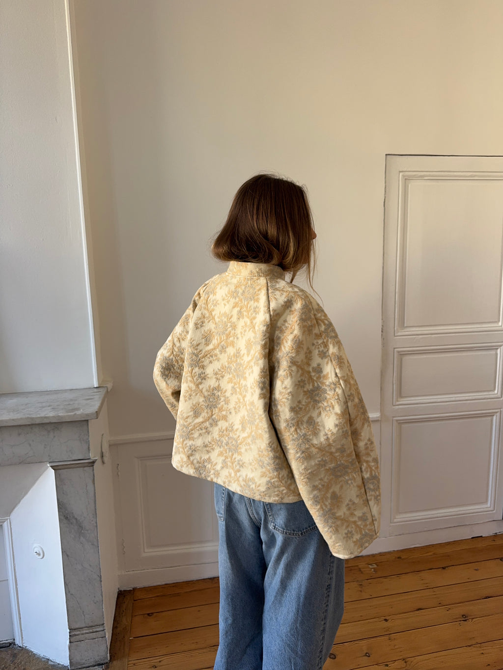 Veste upcyclée crème - T2