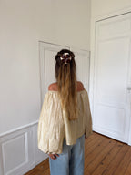 Blouse upcyclée dorée