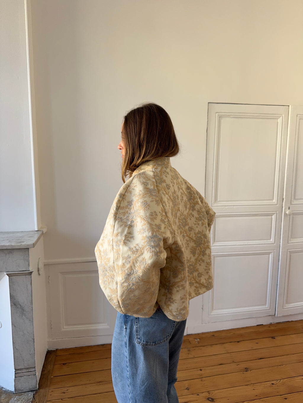 Veste upcyclée crème - T2