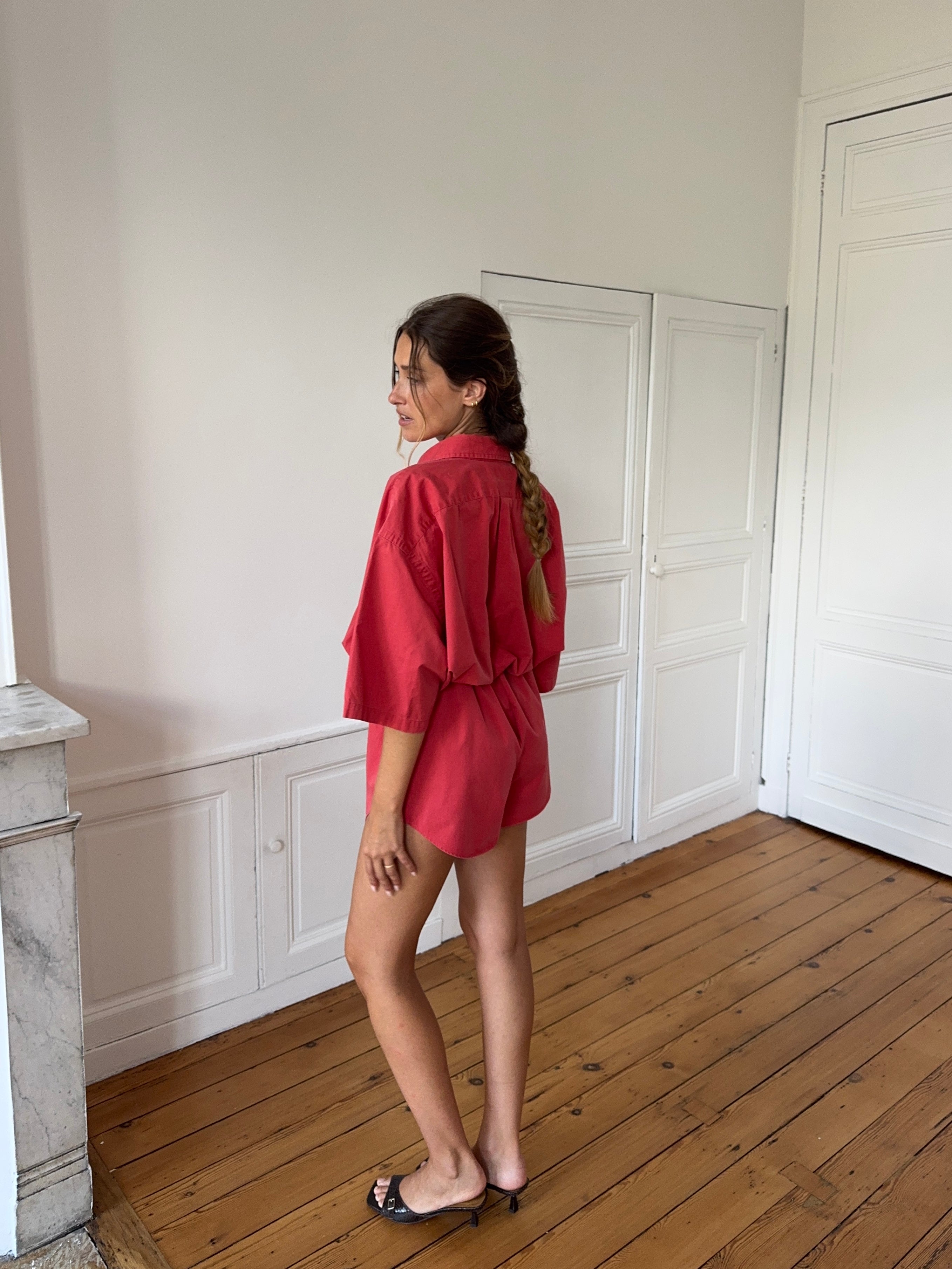 Combinaison upcyclée rouge - S/M