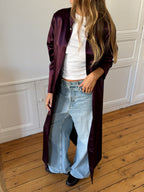 Veste longue violette