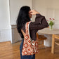 Sac upcyclé à motifs vintage