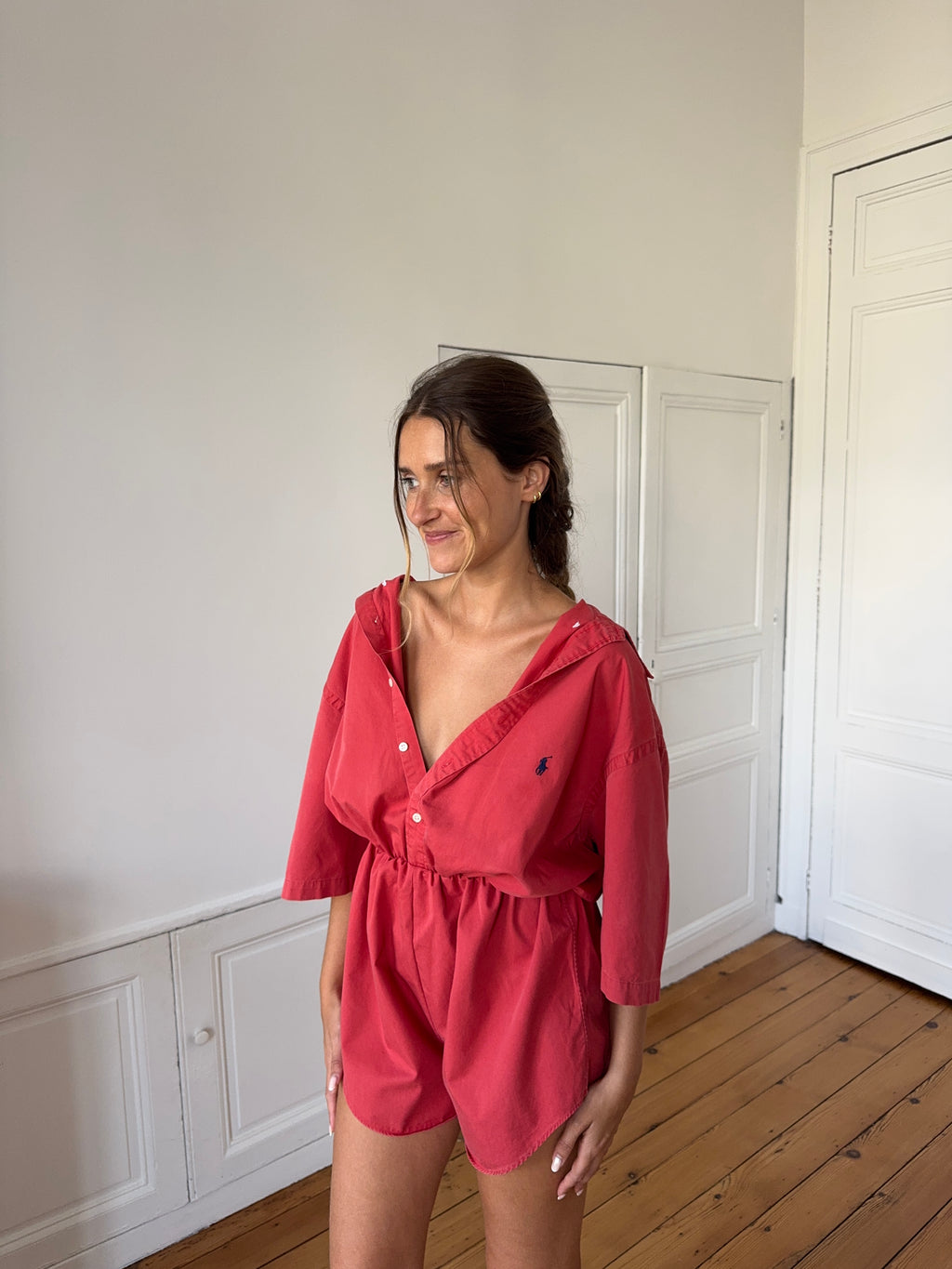 Combinaison upcyclée rouge - S/M