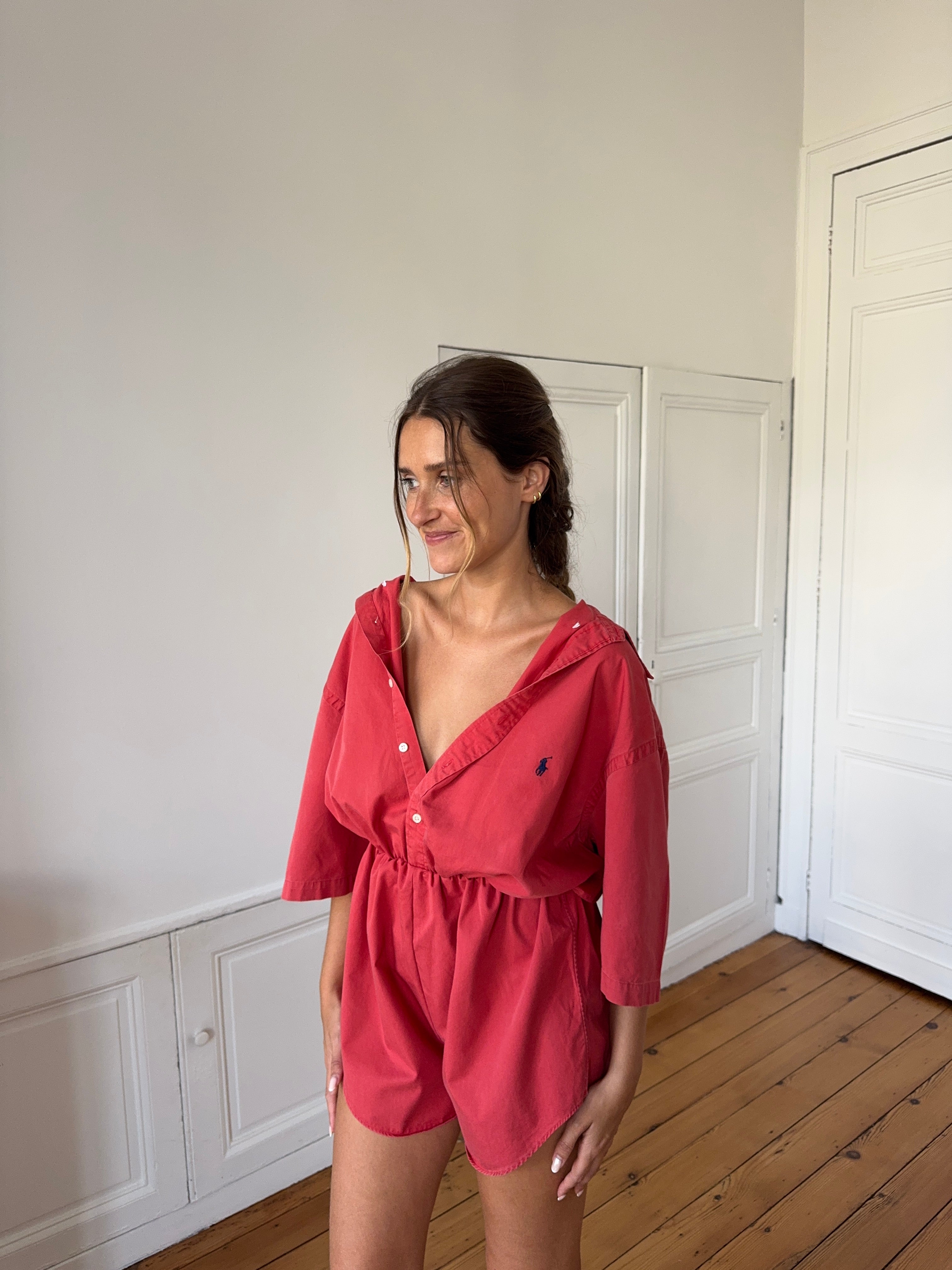 Combinaison upcyclée rouge - S/M