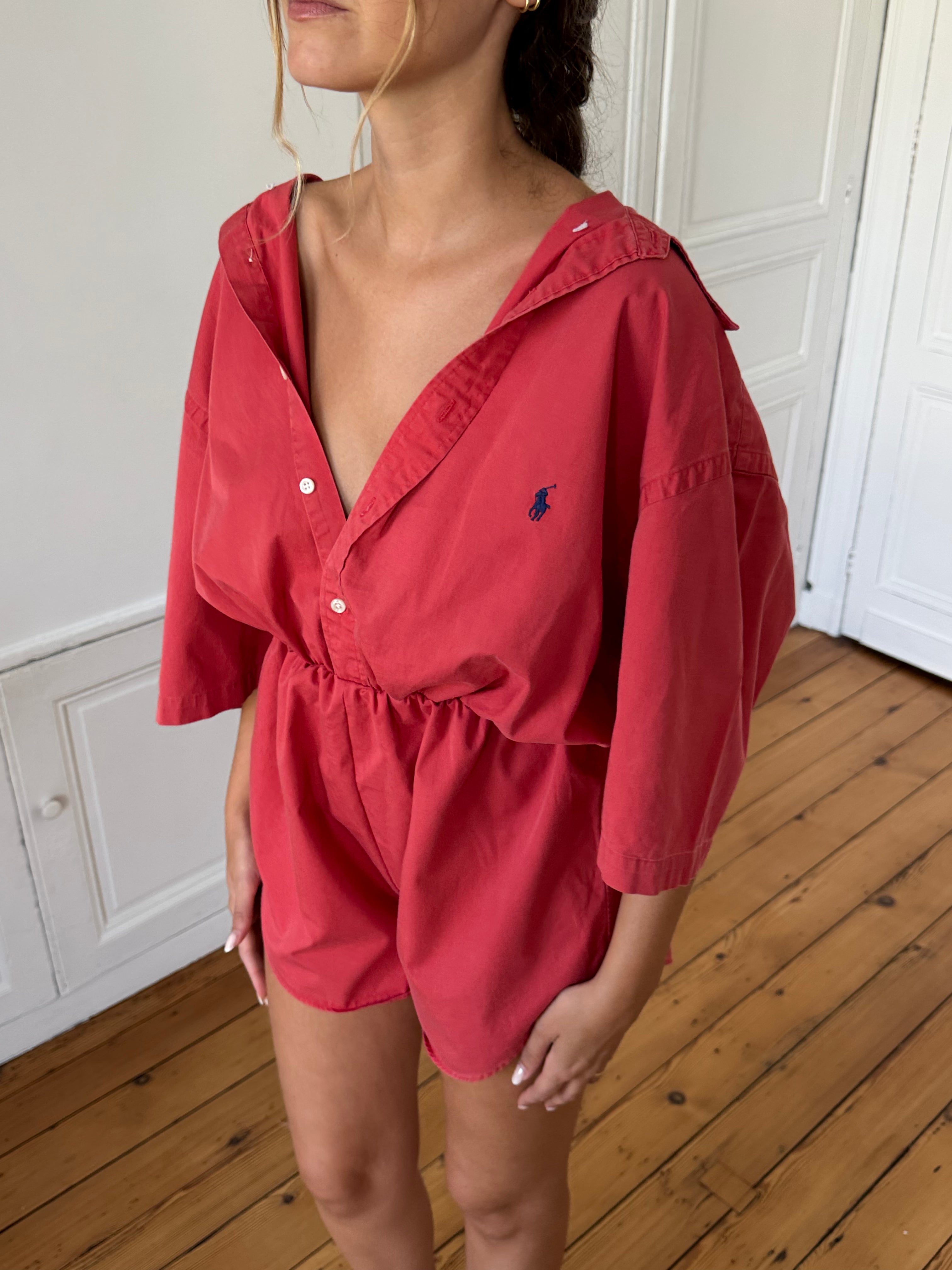 Combinaison upcyclée rouge - S/M