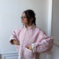Veste upcyclée matelassée rayée