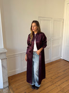 Veste longue violette
