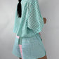 Ensemble upcyclé vichy et patchwork