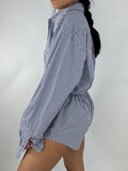 Combinaison upcyclée à rayures marine