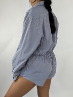 Combinaison upcyclée à rayures marine