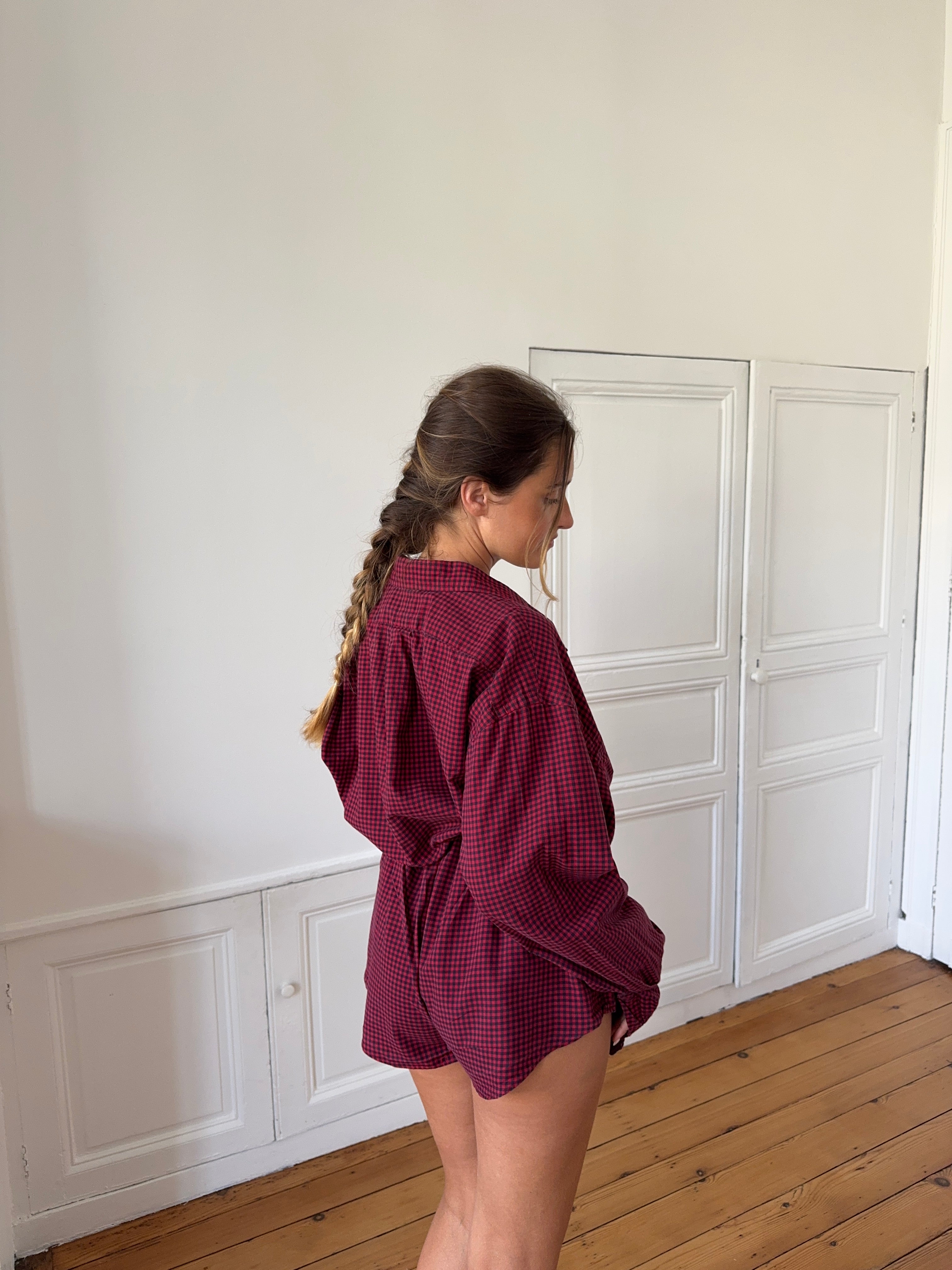 Combinaison upcyclée vichy - XS/S