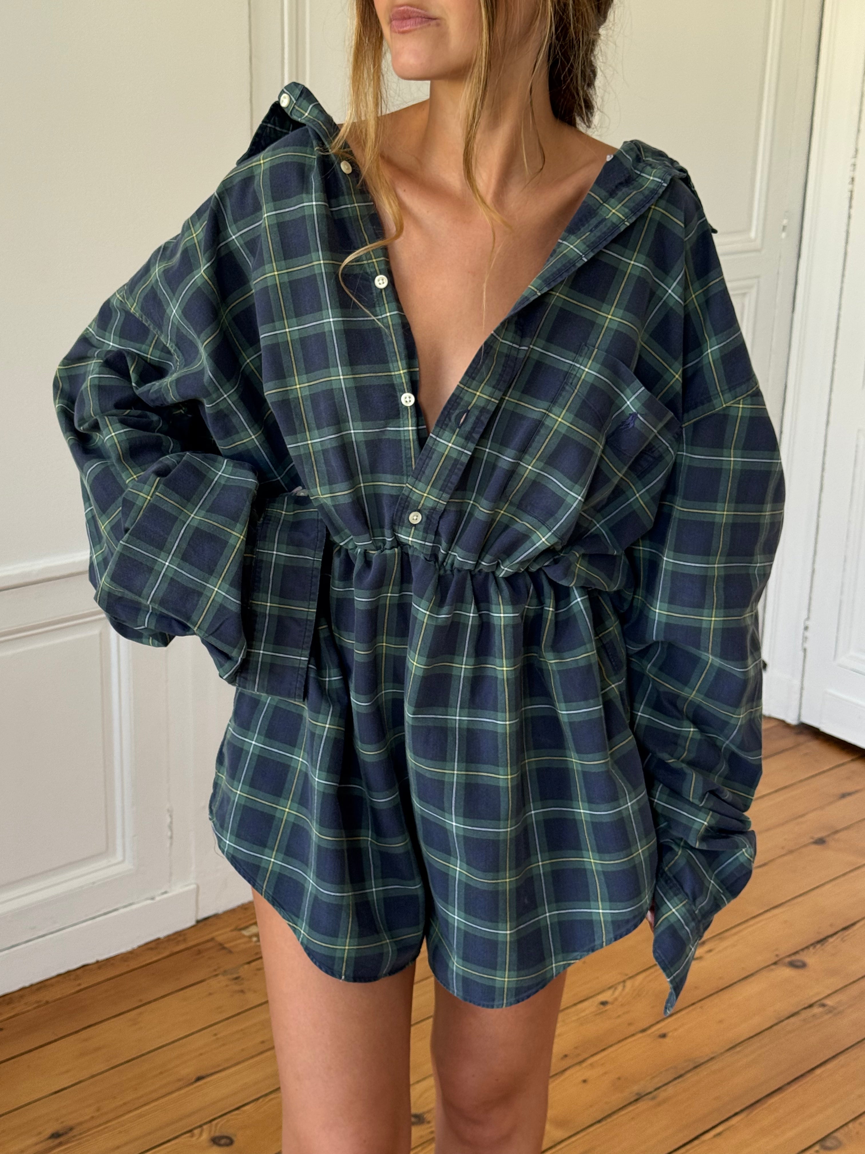 Combinaison upcyclée à carreaux - M/L