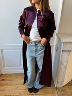 Veste longue violette