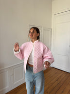 Veste vichy rose