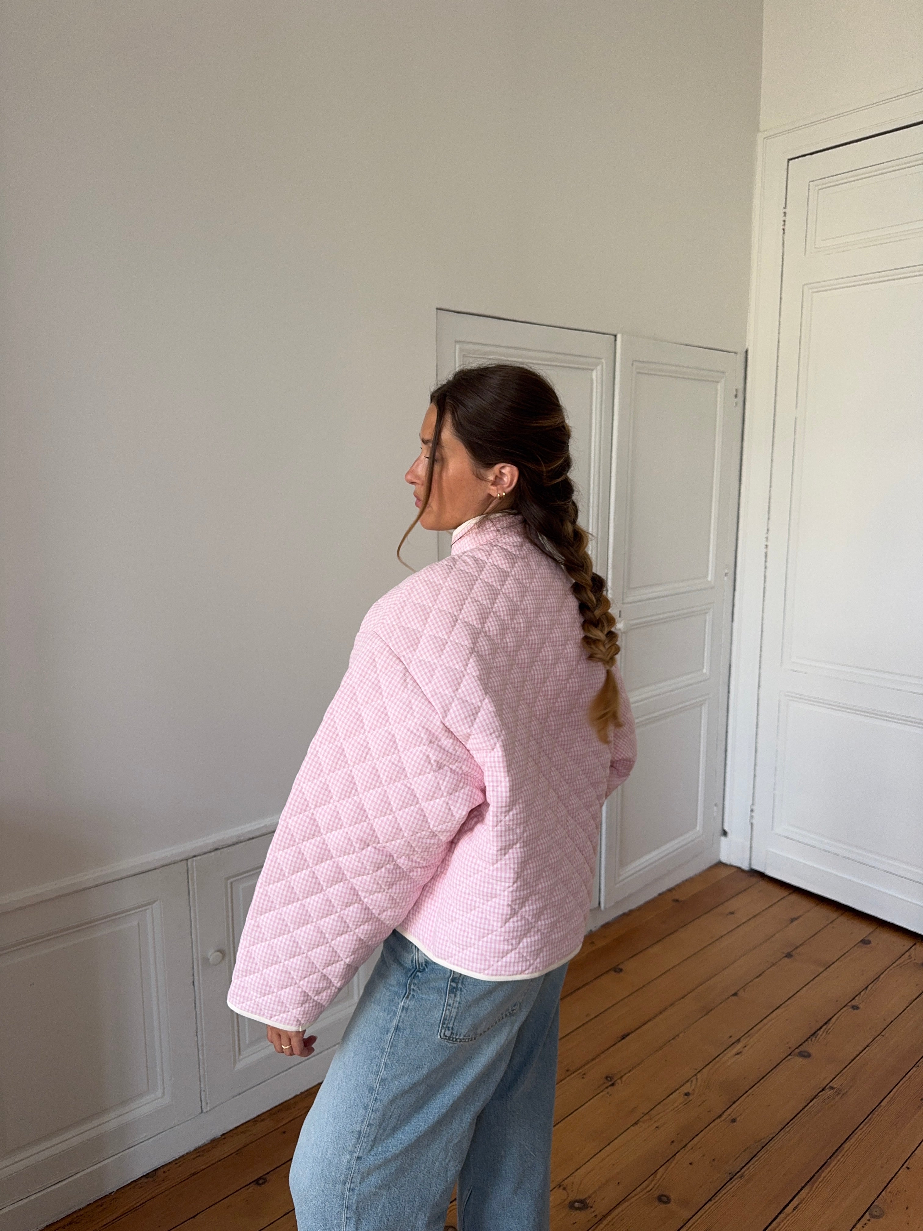 Veste vichy rose