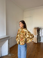 Veste upcyclée à motifs