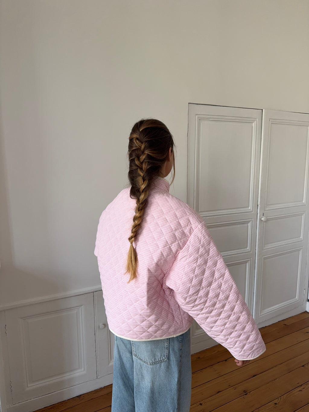 Veste vichy rose