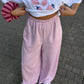 Pantalon upcyclé rose