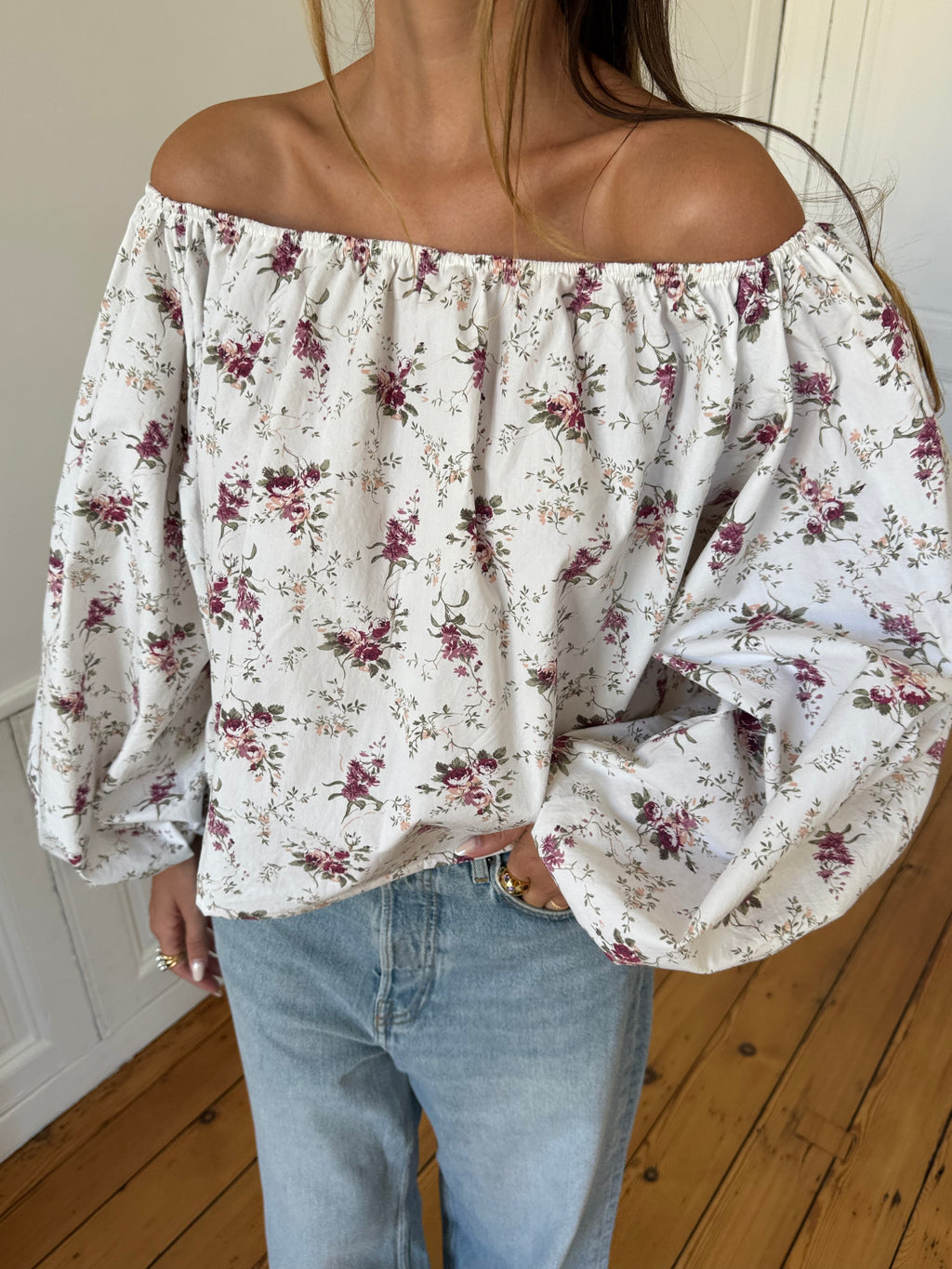 Blouse upcyclée à fleurs - Taille 1