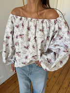 Blouse upcyclée à fleurs - Taille 1