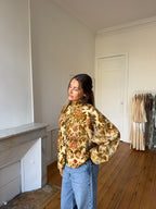 Veste upcyclée à motifs
