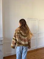 Veste upcyclée à motifs - T2