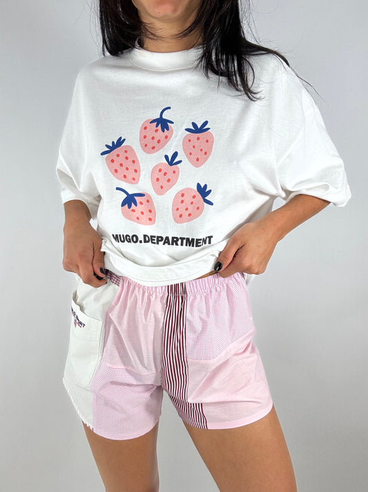 Caleçon short upcyclé patchwork