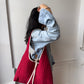 Sac upcyclé matelassé rouge