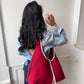 Sac upcyclé matelassé rouge