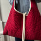 Sac upcyclé matelassé rouge