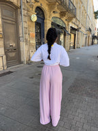 Pantalon upcyclé rose